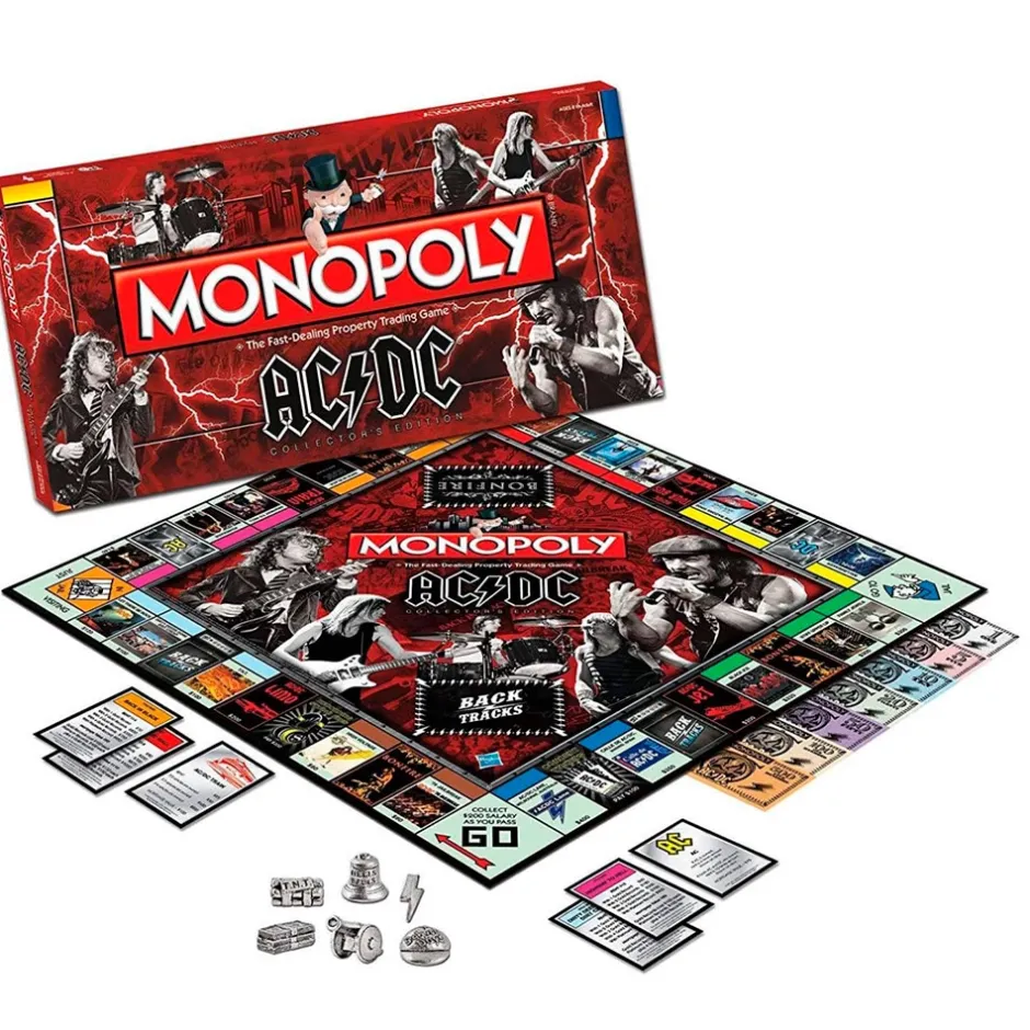 monopoly__acdc_collectors_edition_1.webp Hasbro Familjespel | Monopoly - Ac/Dc Collector''S Edition