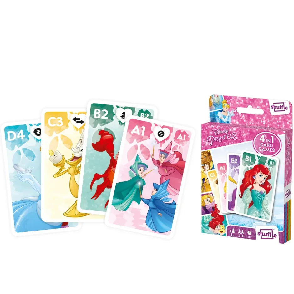 shuffle__kortspel_disney_princess__i__0.webp Cartamundi (övrigt) Kortspel | Shuffle - Kortspel Disney Princess 4 I 1