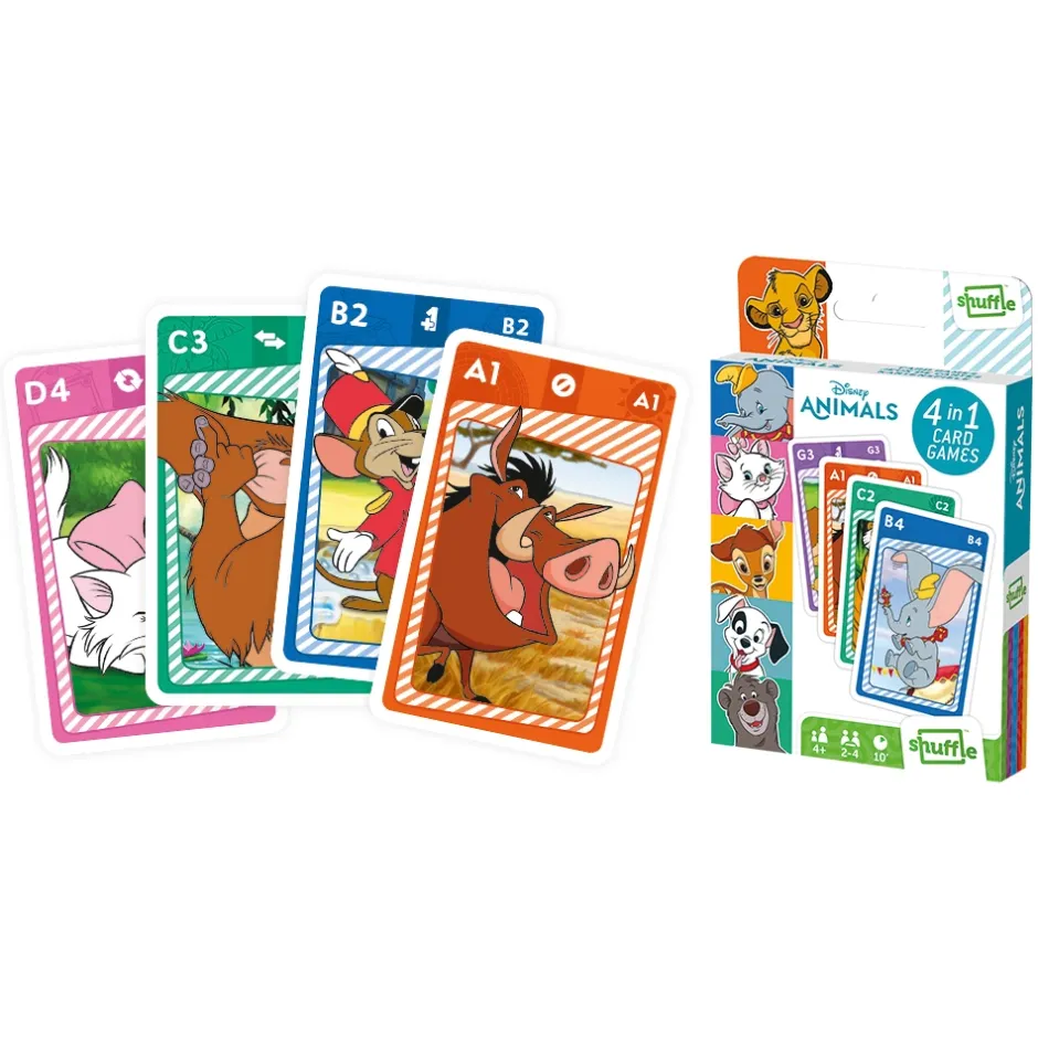 shuffle__kortspel_disneydjur__i__0.webp Cartamundi (övrigt) Kortspel | Shuffle - Kortspel Disneydjur 4 I 1