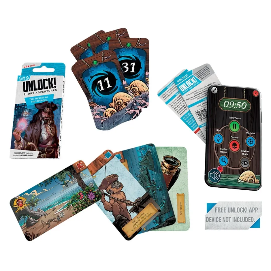 unlock_short_adventures__the_secrets_of_the_octopus_1.webp Space Cowboys Kortspel | Unlock! Short Adventures - The Secrets Of The Octopus
